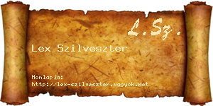 Lex Szilveszter névjegykártya